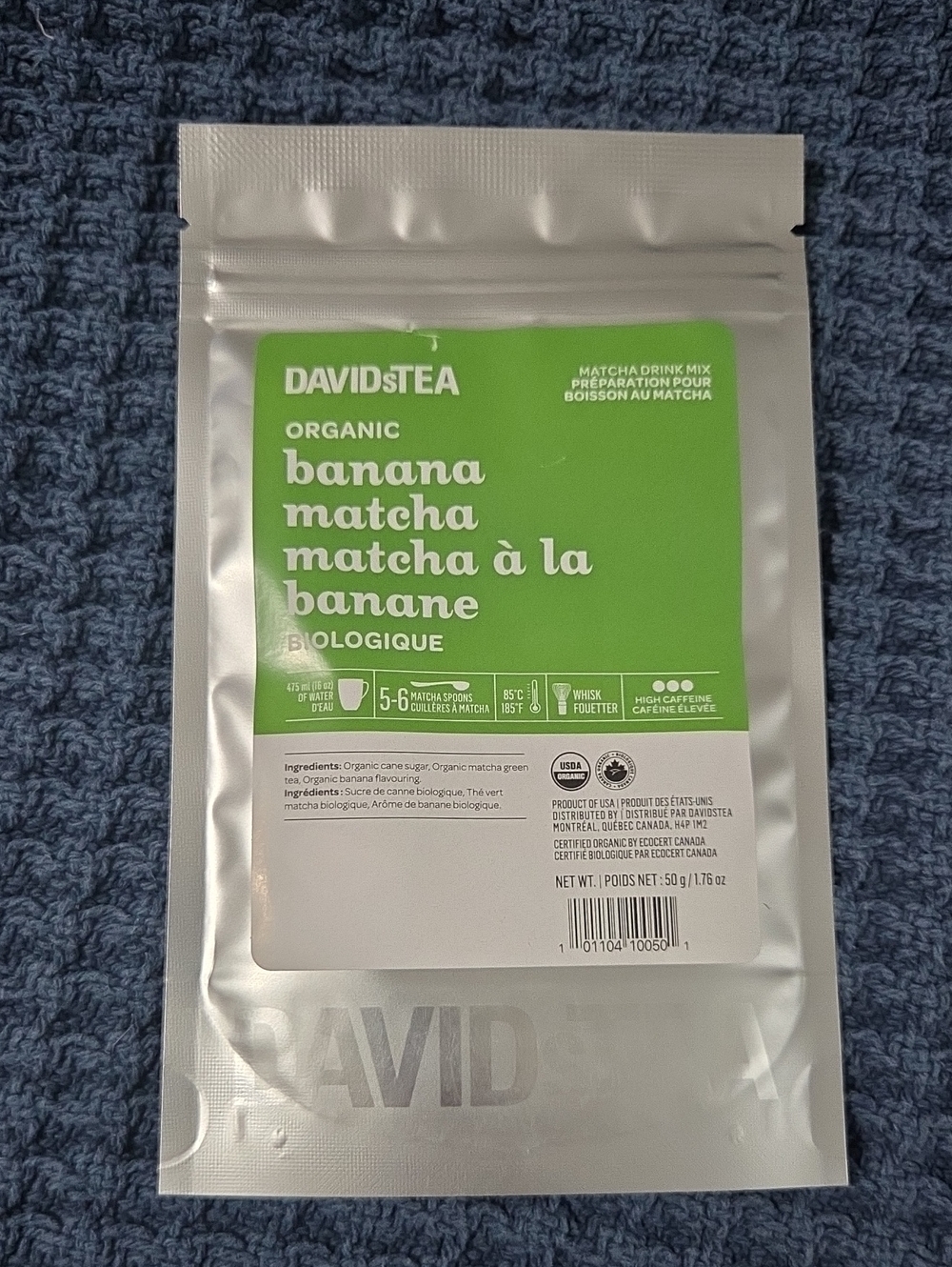2/$25 New! Sealed! Davidstea BANANA Matcha Drink Mix 50g Davids Tea